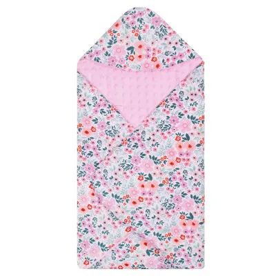 Zavinovačka do autosedačky obojstranná 77x77 cm SPRINGOS FLOWER ružová