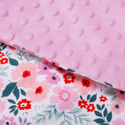 Zavinovačka do autosedačky obojstranná 77x77 cm SPRINGOS FLOWER ružová