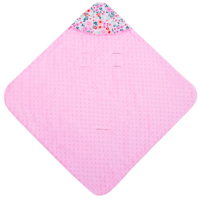 Zavinovačka do autosedačky obojstranná 77x77 cm SPRINGOS FLOWER ružová