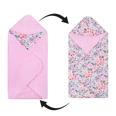 Zavinovačka do autosedačky obojstranná 77x77 cm SPRINGOS FLOWER ružová