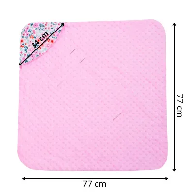 Zavinovačka do autosedačky obojstranná 77x77 cm SPRINGOS FLOWER ružová
