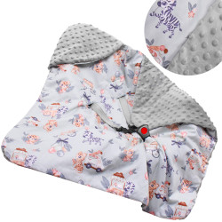 Zavinovačka do autosedačky obojstranná 77x77 cm SPRINGOS ZOO sivá