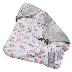 Zavinovačka do autosedačky obojstranná 77x77 cm SPRINGOS ZOO sivá