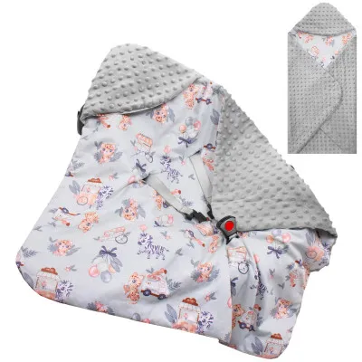 Zavinovačka do autosedačky obojstranná 77x77 cm SPRINGOS ZOO sivá