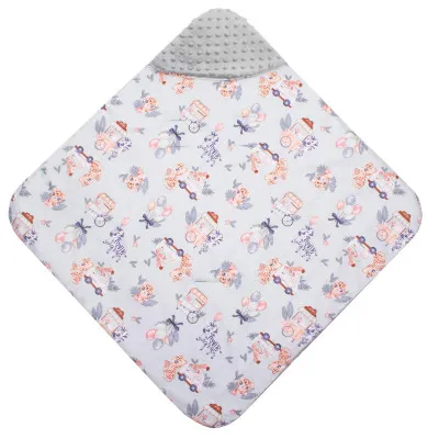 Zavinovačka do autosedačky obojstranná 77x77 cm SPRINGOS ZOO sivá