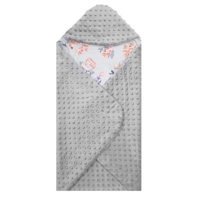 Zavinovačka do autosedačky obojstranná 77x77 cm SPRINGOS ZOO sivá