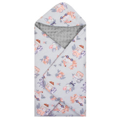 Zavinovačka do autosedačky obojstranná 77x77 cm SPRINGOS ZOO sivá