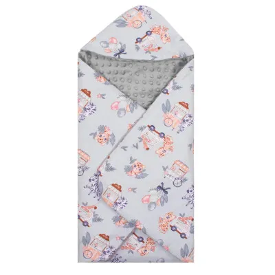 Zavinovačka do autosedačky obojstranná 77x77 cm SPRINGOS ZOO sivá