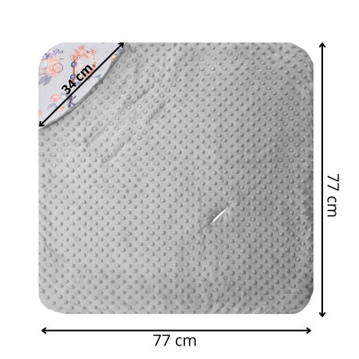 Zavinovačka do autosedačky obojstranná 77x77 cm SPRINGOS ZOO sivá