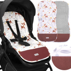 Podložka do kočíka obojstranná 78x37 cm SPRINGOS DEER