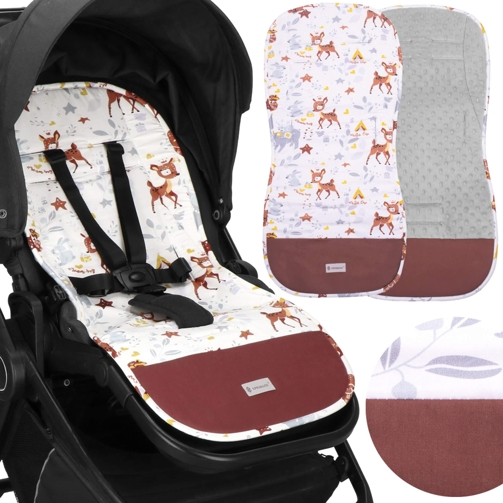 Podložka do kočíka obojstranná 78x37 cm SPRINGOS DEER