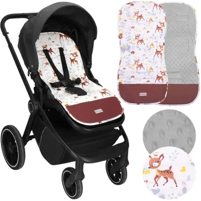 Podložka do kočíka obojstranná 78x37 cm SPRINGOS DEER