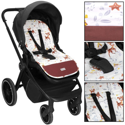 Podložka do kočíka obojstranná 78x37 cm SPRINGOS DEER