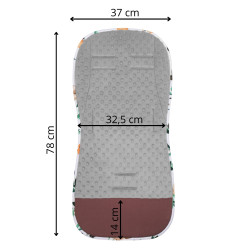 Podložka do kočíka obojstranná 78x37 cm SPRINGOS FOREST