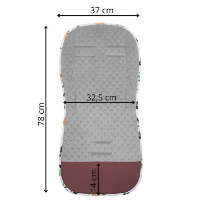 Podložka do kočíka obojstranná 78x37 cm SPRINGOS FOREST