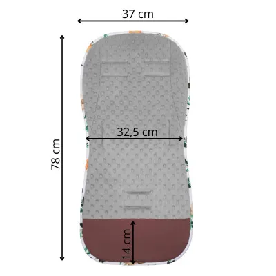 Podložka do kočíka obojstranná 78x37 cm SPRINGOS FOREST
