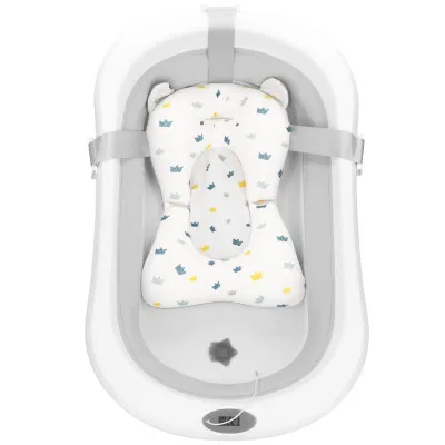 Vanička pre bábätko s teplomerom + podložka skladacia 40L SPRINGOS MIZZY sivá