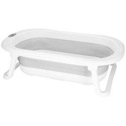 Vanička pre bábätko s teplomerom + podložka skladacia 40L SPRINGOS MIZZY sivá