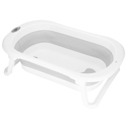 Vanička pre bábätko s teplomerom + podložka skladacia 40L SPRINGOS MIZZY sivá