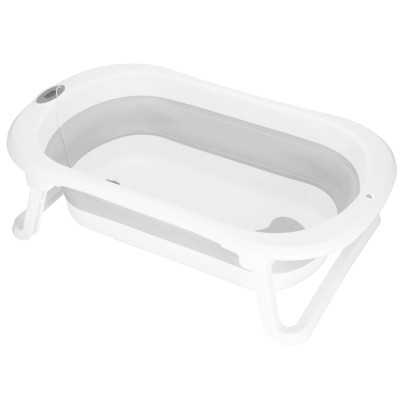 Vanička pre bábätko s teplomerom + podložka skladacia 40L SPRINGOS MIZZY sivá