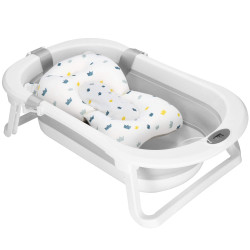 Vanička pre bábätko s teplomerom + podložka skladacia 40L SPRINGOS MIZZY sivá