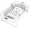 Vanička pre bábätko s teplomerom + podložka skladacia 40L SPRINGOS MIZZY sivá