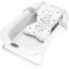Vanička pre bábätko s teplomerom + podložka skladacia 40L SPRINGOS MIZZY sivá