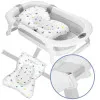 Vanička pre bábätko s teplomerom + podložka skladacia 40L SPRINGOS MIZZY sivá