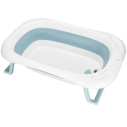 Vanička pre bábätko s teplomerom + podložka skladacia 35L SPRINGOS TINNIO modrá