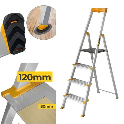 Hliníkové schodíky 4 stupne jednostranné DRABEST ALD4 MAX