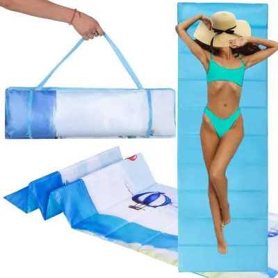 Plážové lehátko s vankúšom 180x60 cm SPRINGOS PM0014 modré