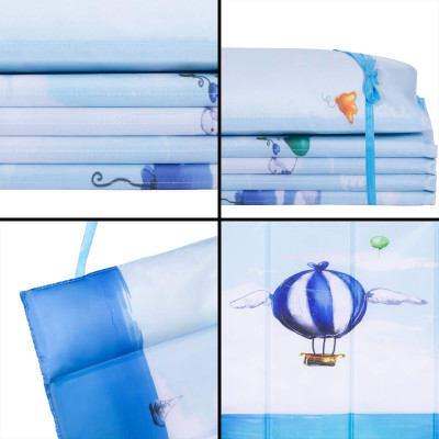 Plážové lehátko s vankúšom 180x60 cm SPRINGOS PM0014 modré