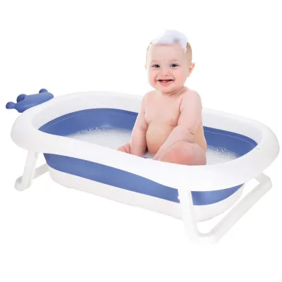 Vanička pre bábätko skladacia 40L SPRINGOS CROWN modrá