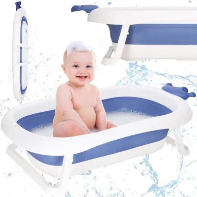 Vanička pre bábätko skladacia 40L SPRINGOS CROWN modrá