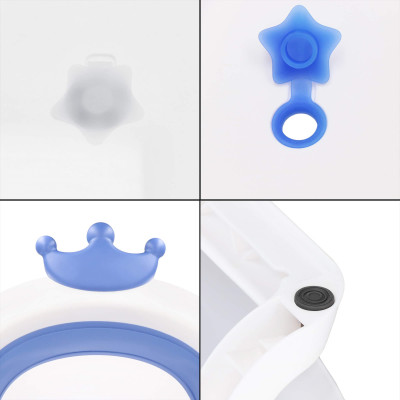 Vanička pre bábätko skladacia 40L SPRINGOS CROWN modrá