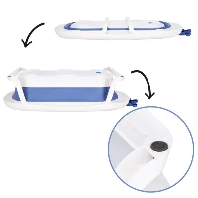 Vanička pre bábätko skladacia 40L SPRINGOS CROWN modrá