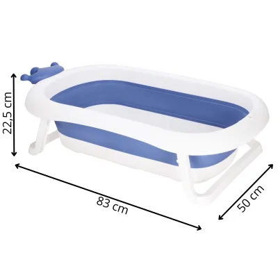 Vanička pre bábätko skladacia 40L SPRINGOS CROWN modrá