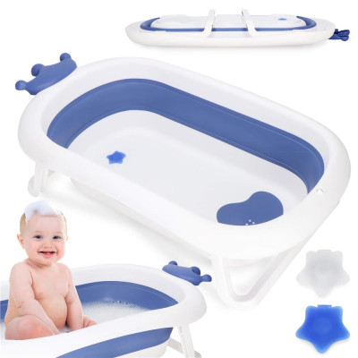 Vanička pre bábätko skladacia 40L SPRINGOS CROWN modrá