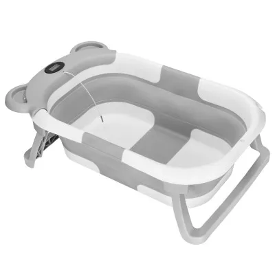 Vanička pre bábätko s teplomerom skladacia 27L SPRINGOS BAMBINA šedá