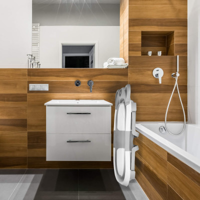 Vanička pre bábätko s teplomerom skladacia 27L SPRINGOS BAMBINA šedá