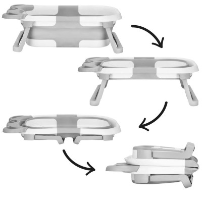 Vanička pre bábätko s teplomerom skladacia 27L SPRINGOS BAMBINA šedá