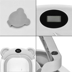 Vanička pre bábätko s teplomerom skladacia 27L SPRINGOS BAMBINA šedá