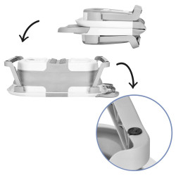 Vanička pre bábätko s teplomerom skladacia 27L SPRINGOS BAMBINA šedá