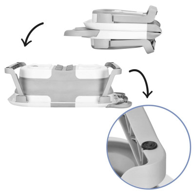 Vanička pre bábätko s teplomerom skladacia 27L SPRINGOS BAMBINA šedá