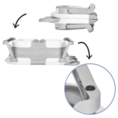 Vanička pre bábätko s teplomerom skladacia 27L SPRINGOS BAMBINA šedá