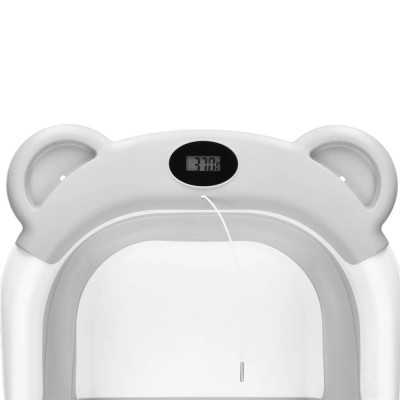 Vanička pre bábätko s teplomerom skladacia 27L SPRINGOS BAMBINA šedá