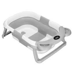 Vanička pre bábätko s teplomerom skladacia 27L SPRINGOS BAMBINA šedá