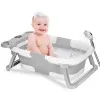 Vanička pre bábätko s teplomerom skladacia 27L SPRINGOS BAMBINA šedá