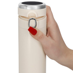 Nerezová termoska s teplomerom 420 ml SPRINGOS THERMOS krémová