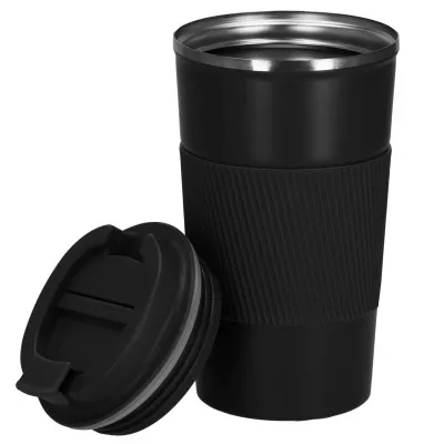 Cestovný termohrnček 500 ml SPRINGOS SIPPY čierny